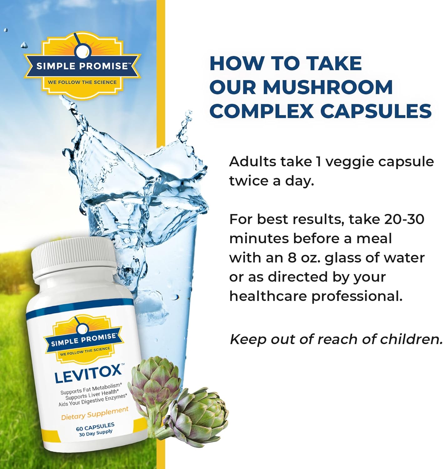 Levitox: Advanced Weight and Liver Support Supplement with Digestive Enzymes - 60 Capsules