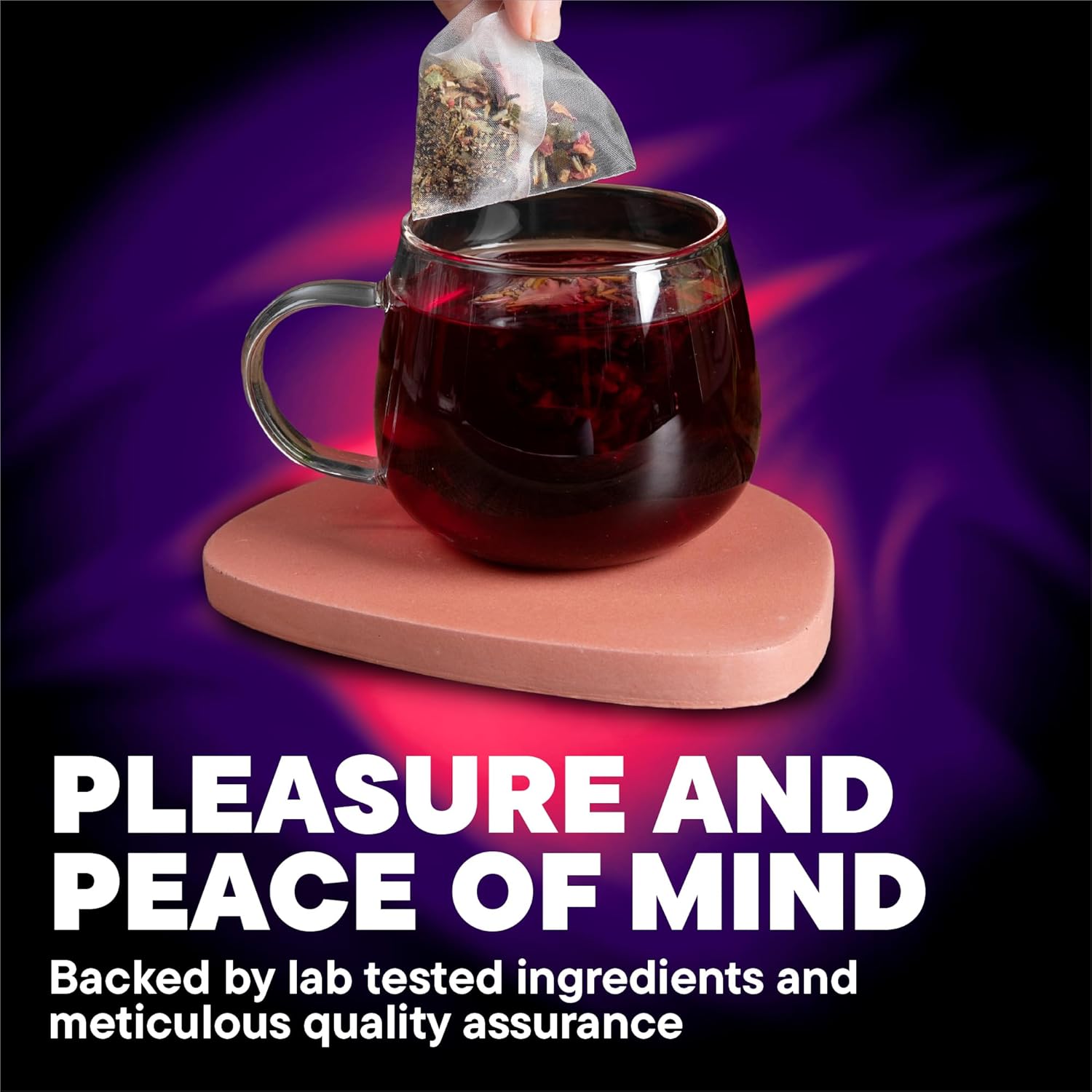 Libido-Boosting Aphrodisiac Tea for Couples - Gluten, Sugar, and Caffeine-Free - Horny Goat Weed, Fenugreek, Butterfly Pea Flower, and Hibiscus Blend