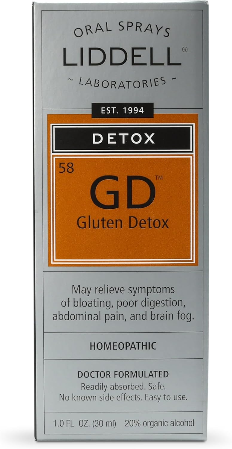 Liddell Laboratories Gluten Detox Drops - 1 Ounce, Fast-Acting Formula for Gluten Sensitivity and Digestive Support