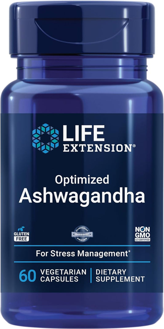 Life Extension Creatine and Ashwagandha Capsules Combo Pack - 120 and 60 Capsules for Enhanced Performance and Wellbeing
