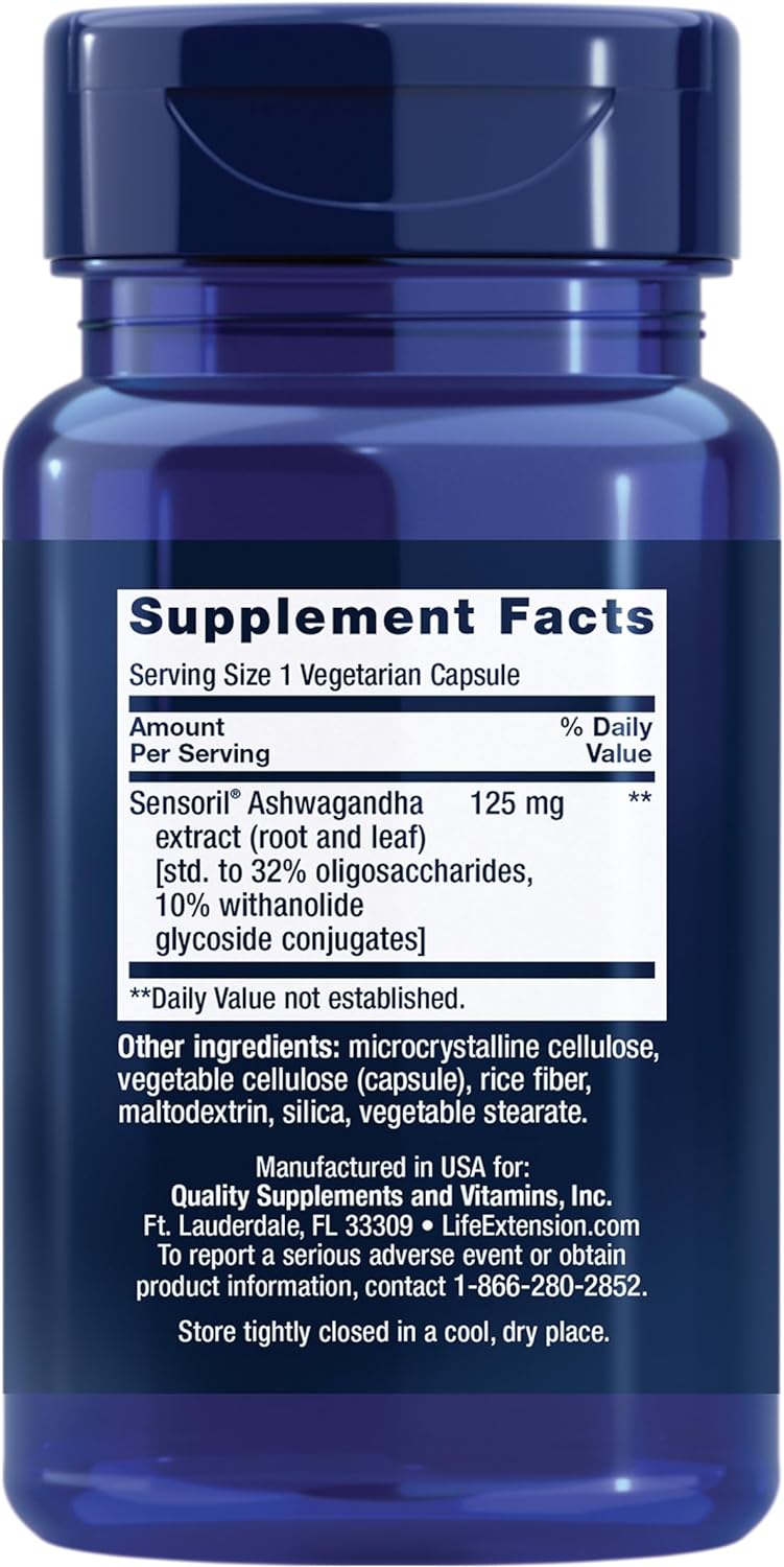 Life Extension Creatine and Ashwagandha Capsules Combo Pack - 120 and 60 Capsules for Enhanced Performance and Wellbeing