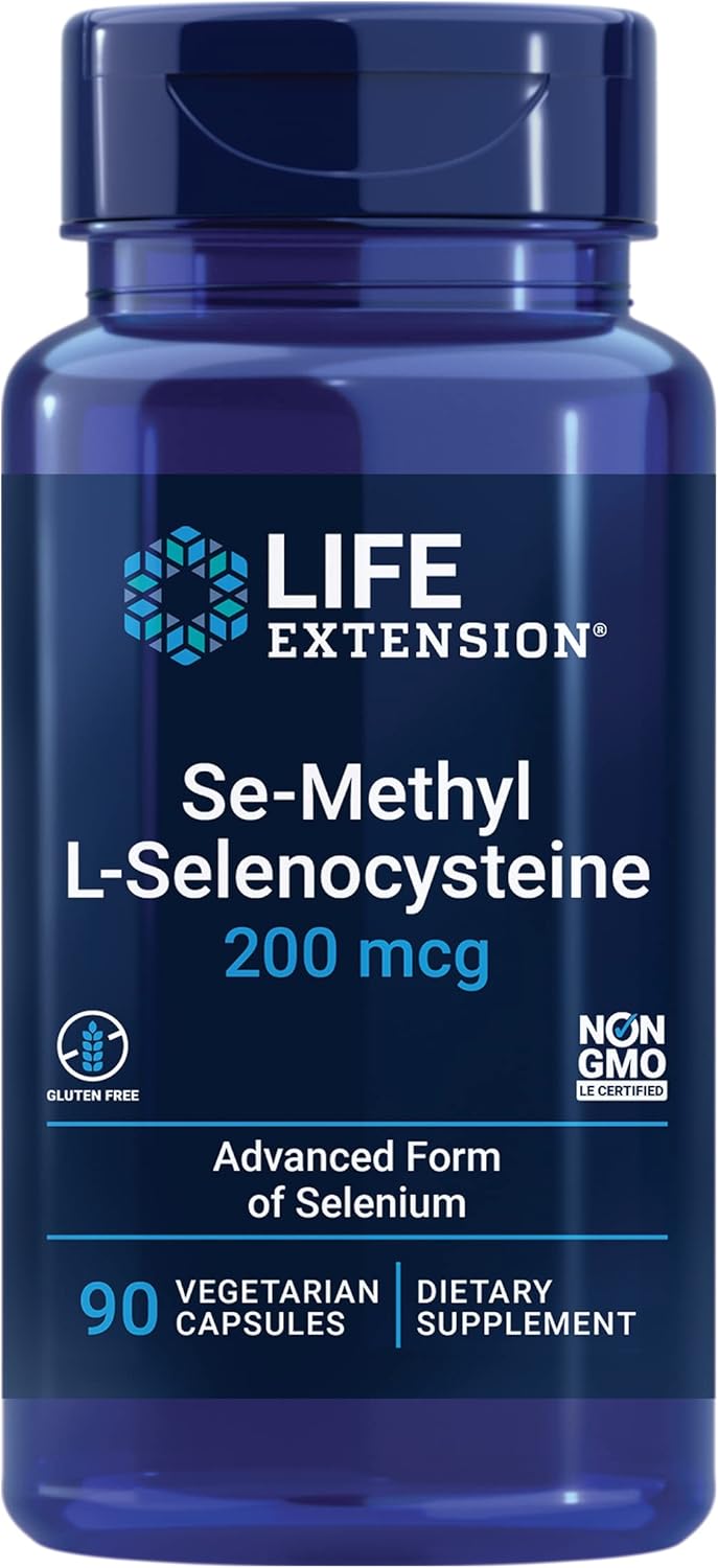 Life Extension Se-Methyl L-Selenocysteine Capsules - Advanced Selenium Antioxidant for Cellular Health, Anti-Aging - 90 ct, Vegetarian & Non-GMO