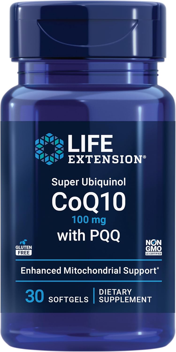 Life Extension Super Ubiquinol CoQ10 with PQQ and NAC for Immune, Respiratory, and Liver Health