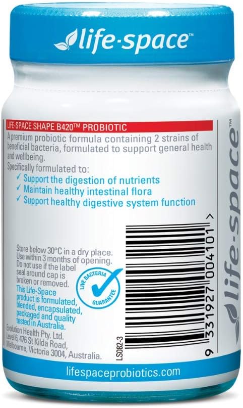 Life-Space Shape B420 Probiotic Capsules - 60 Count - Supports Gut Health and Digestive Balance