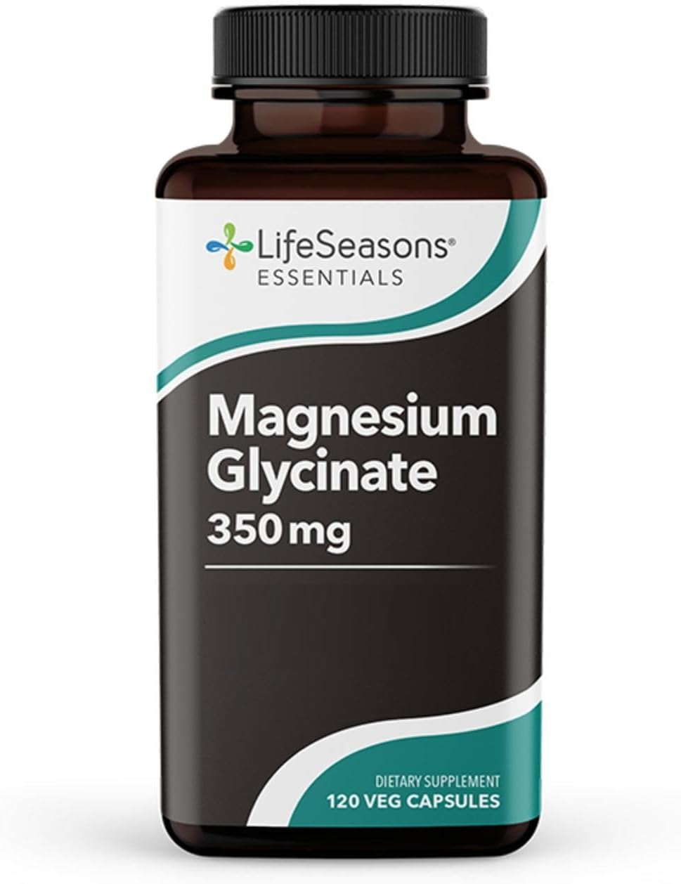 LifeSeasons Magnesium Glycinate 350mg Capsules - Supports Stress Relief, Sleep, Heart Health, Nerves, Muscles, Metabolism - 120 Count