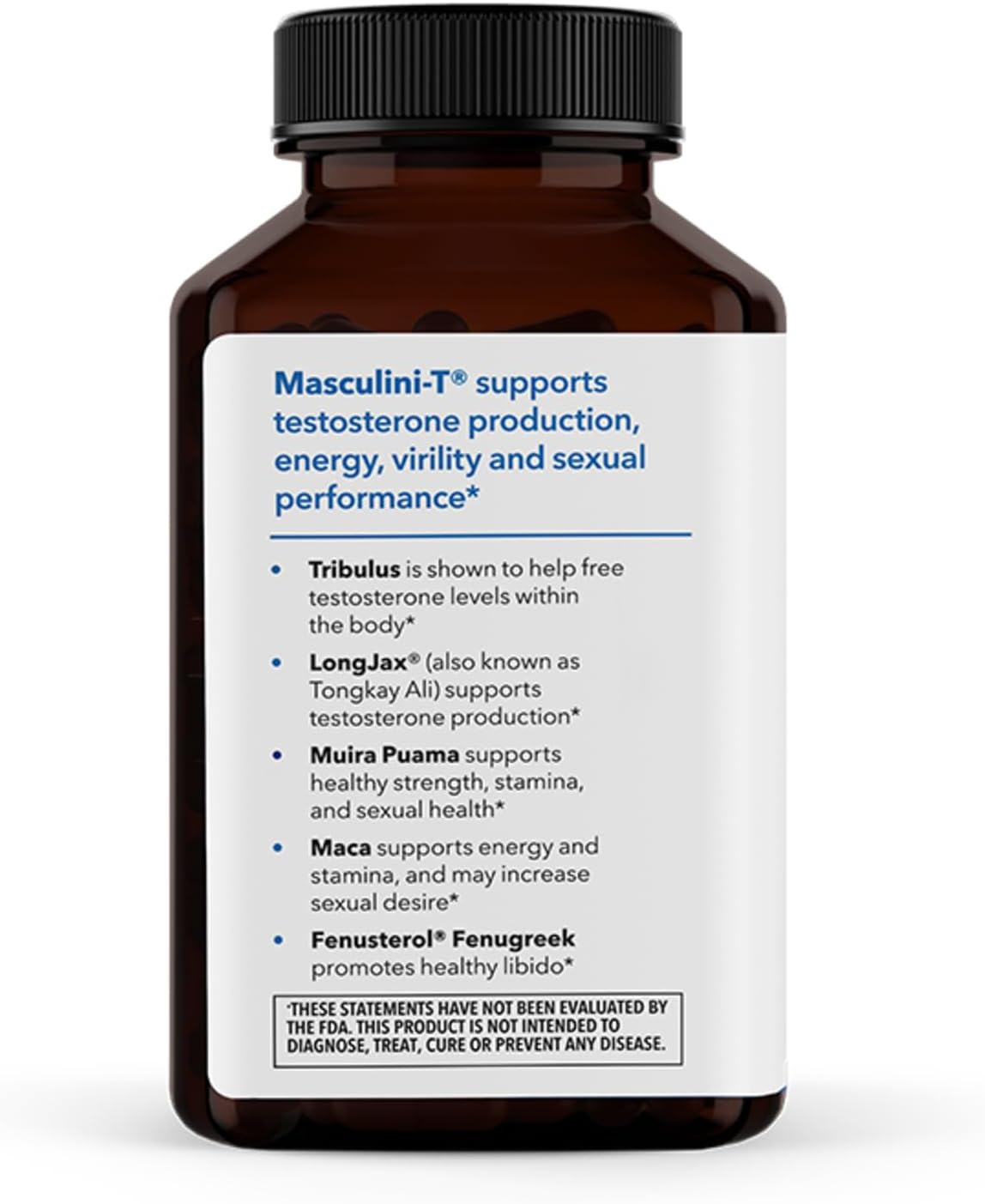 LifeSeasons Masculini-T: Testosterone Support for Mental & Physical Performance, Erectile Function, Libido - 180 Capsules