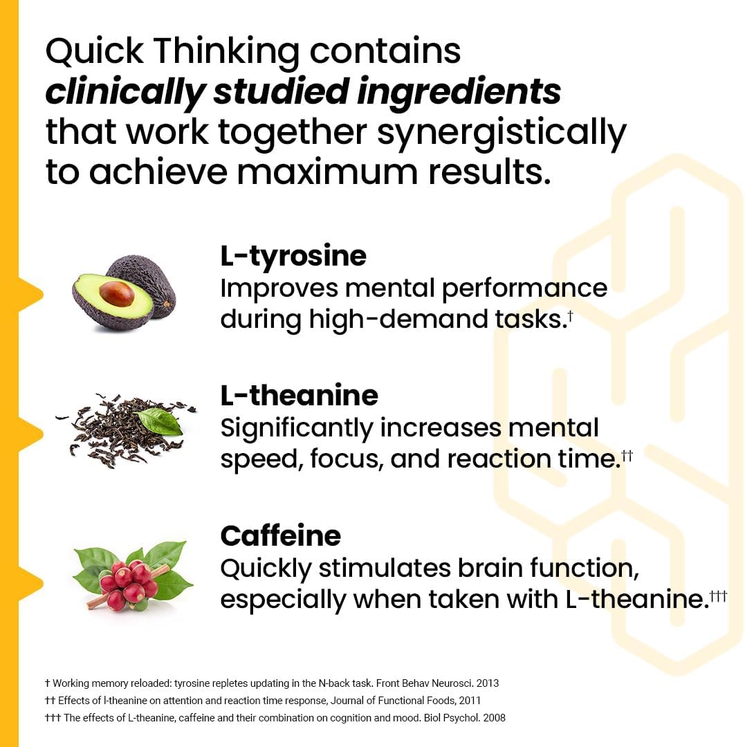 LifeSeasons NeuroQ Focus and Alertness Supplement - Enhances Mental Clarity with L-Theanine, Caffeine, L-Tyrosine, and Beta-Alanine - 60 Capsules