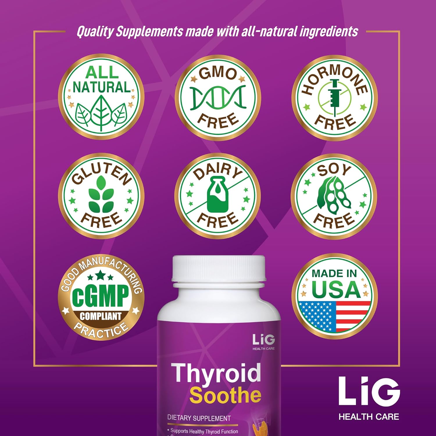LIG Thyroid Soothe Herbal Supplement - Minimize Goiter, Balance Hormones, Support Thyroid Function