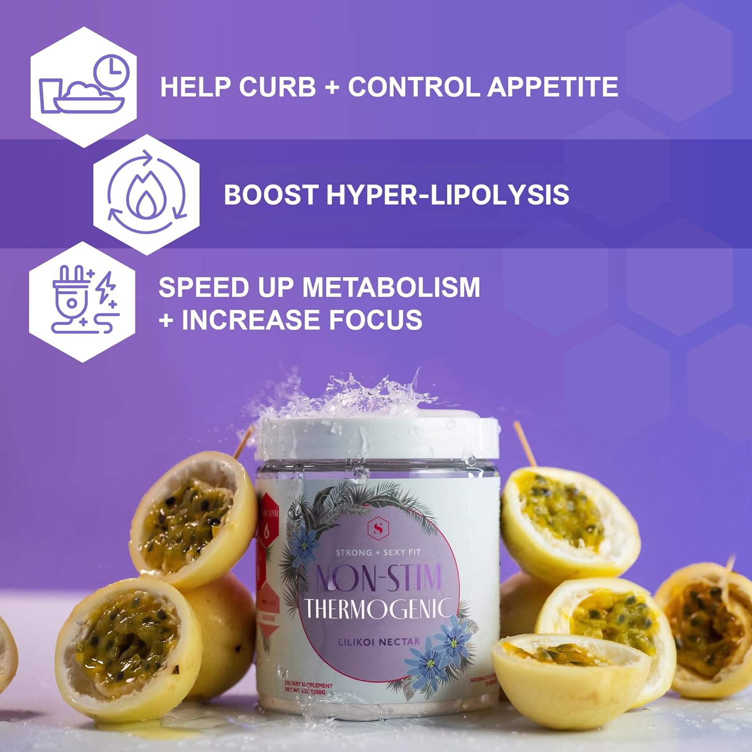 Lilikoi Nectar Flavor Women's Health Supplement Powder - Caffeine-Free, Non-Stimulating, 30 Servings