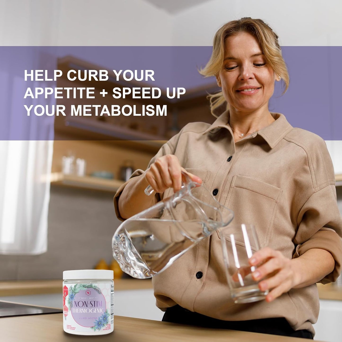 Lilikoi Nectar Flavor Women's Health Supplement Powder - Caffeine-Free, Non-Stimulating, 30 Servings