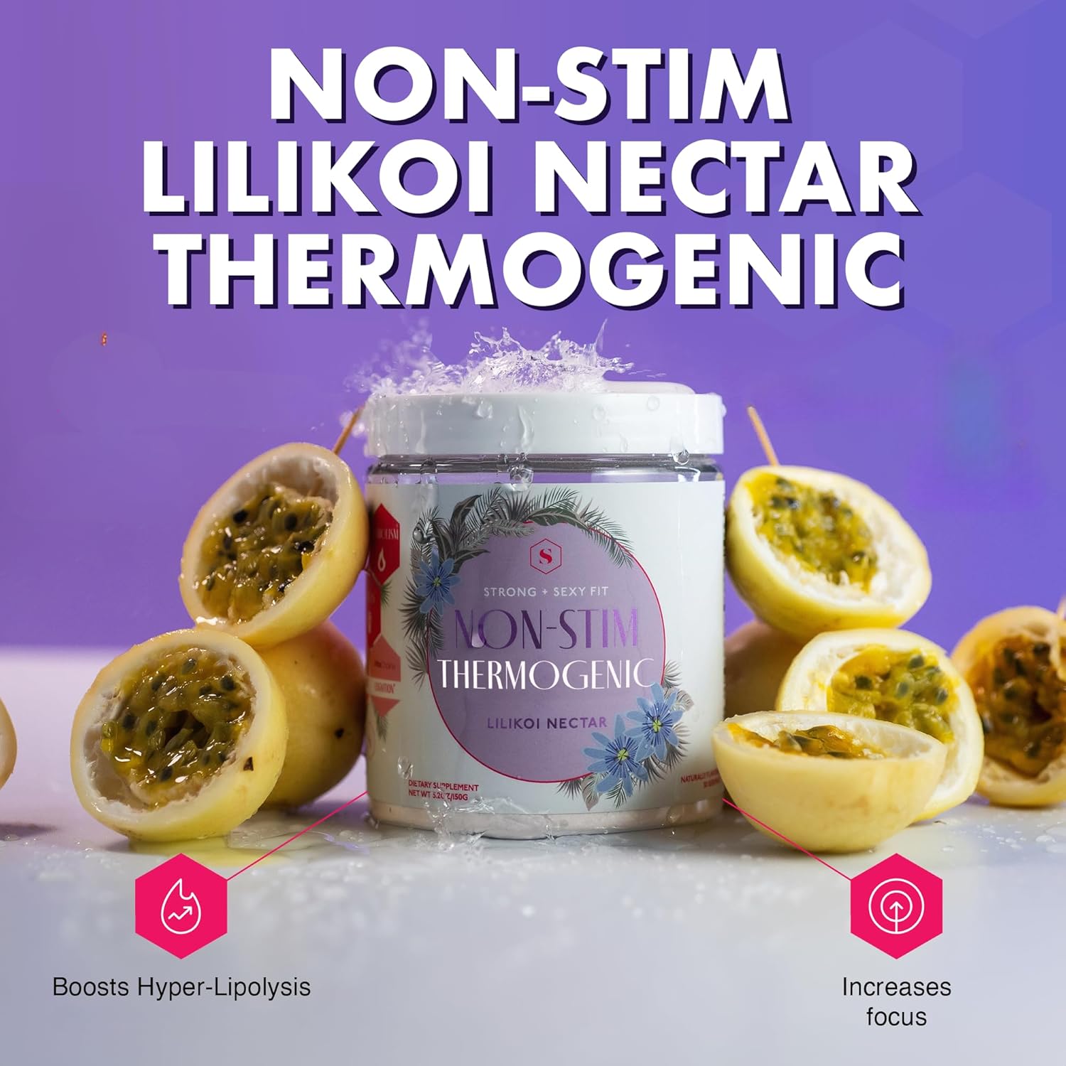 Lilikoi Nectar Flavor Women's Health Supplement Powder - Caffeine-Free, Non-Stimulating, 30 Servings