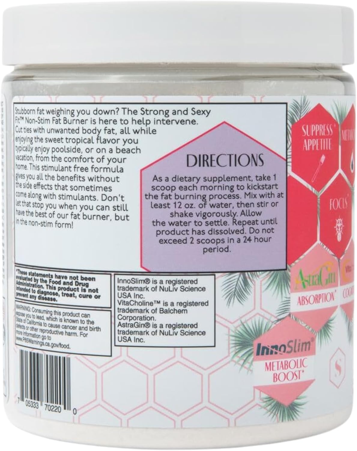 Lilikoi Nectar Flavor Women's Health Supplement Powder - Caffeine-Free, Non-Stimulating, 30 Servings