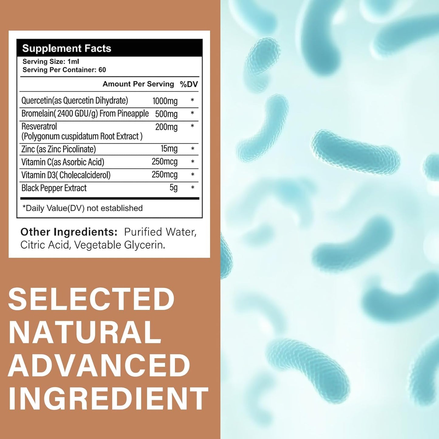 Lilymoon Quercetin Drops with Bromelain for Immune & Respiratory Health, Antioxidant Support, Natural Vegan Formula
