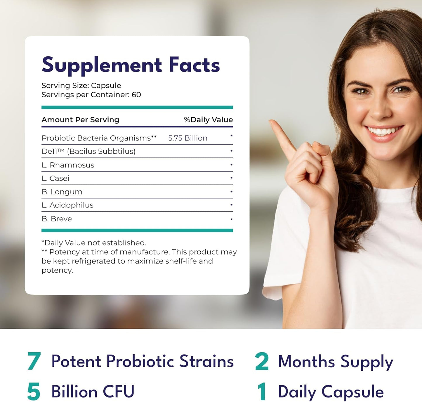 LionHeart Supplements Probiotic for Regular Bowel Movements - IBS & Constipation Relief - 60 Capsules for Men and Women