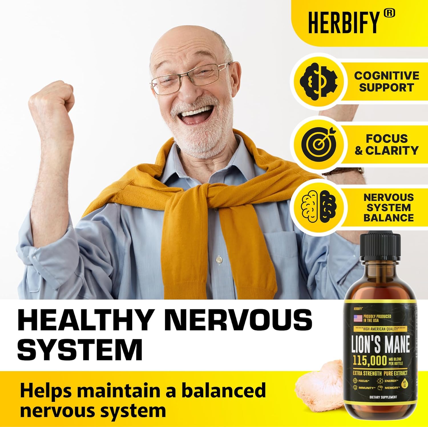 Lions Mane and Lemon Balm Bundle - Herbal Drops for Brain and Immune Health