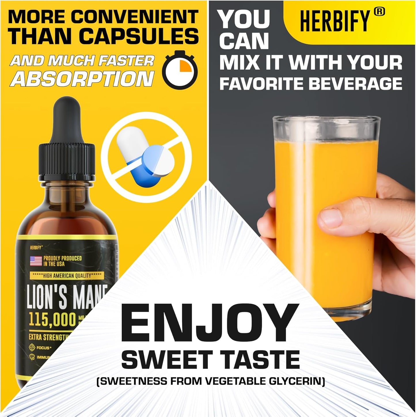 Lions Mane and Lemon Balm Bundle - Herbal Drops for Brain and Immune Health
