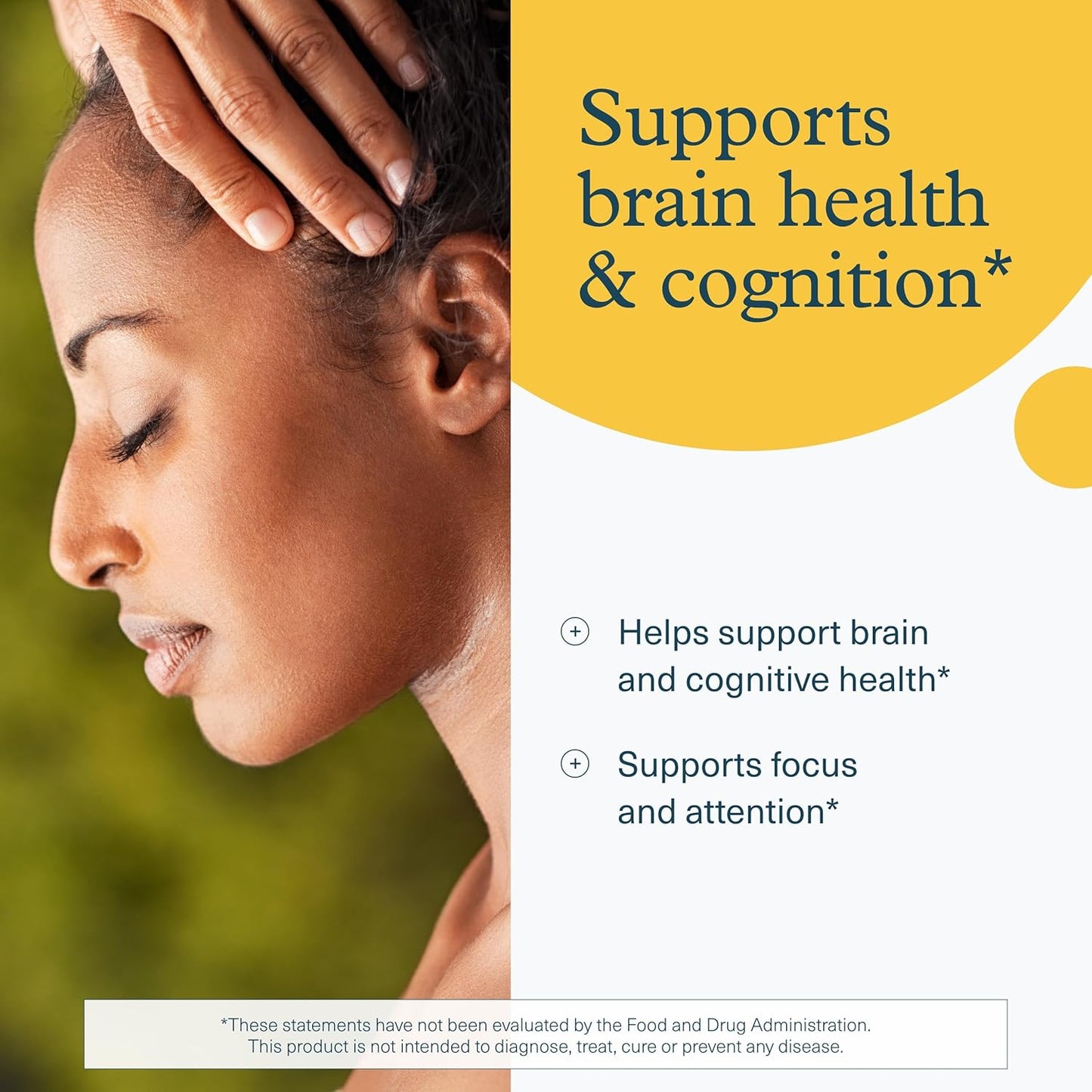 Lion's Mane Plus Mushroom Supplement with Cognizin - Promotes Focus & Brain Health - 60 Capsules