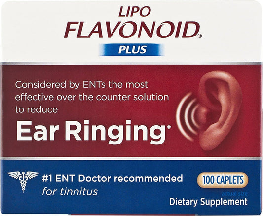 Lipo-Flavonoid Plus 100 Count Dietary Supplement for Ear Health - Pack of 2