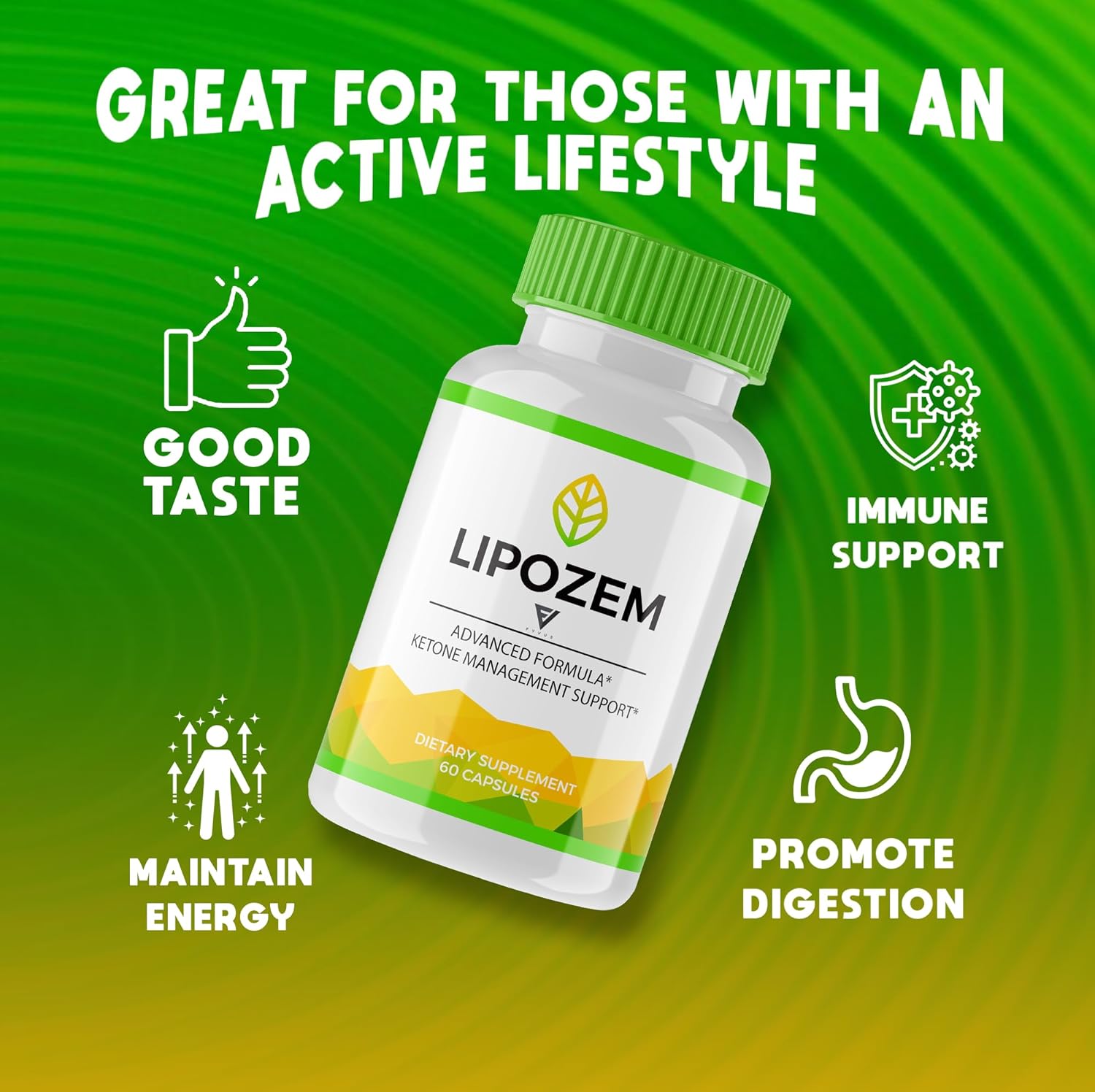 Lipo Zem Plus Maximum Keto Formula Fitness Capsules (3 Pack) for Advanced Strength Keto Support (180 Capsules)