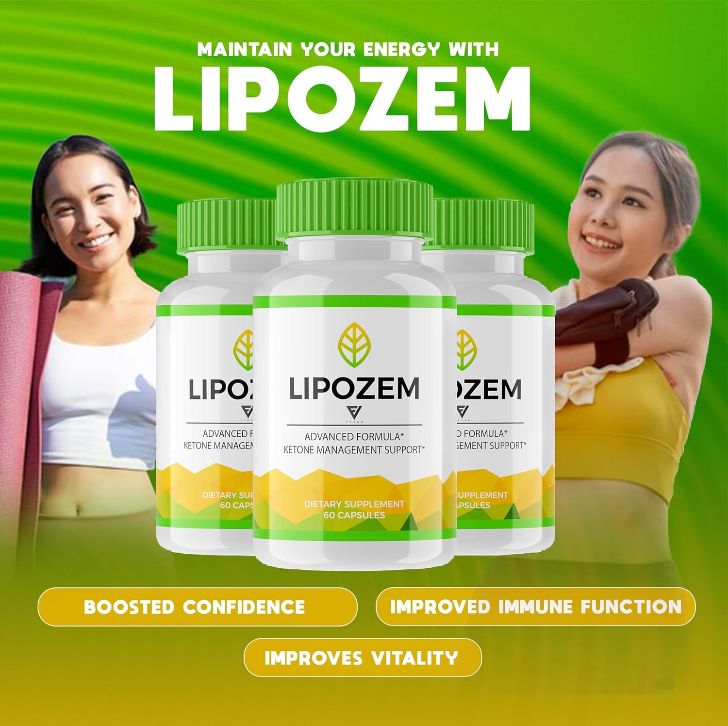 Lipo Zem Plus Maximum Keto Formula Fitness Capsules (3 Pack) for Advanced Strength Keto Support (180 Capsules)