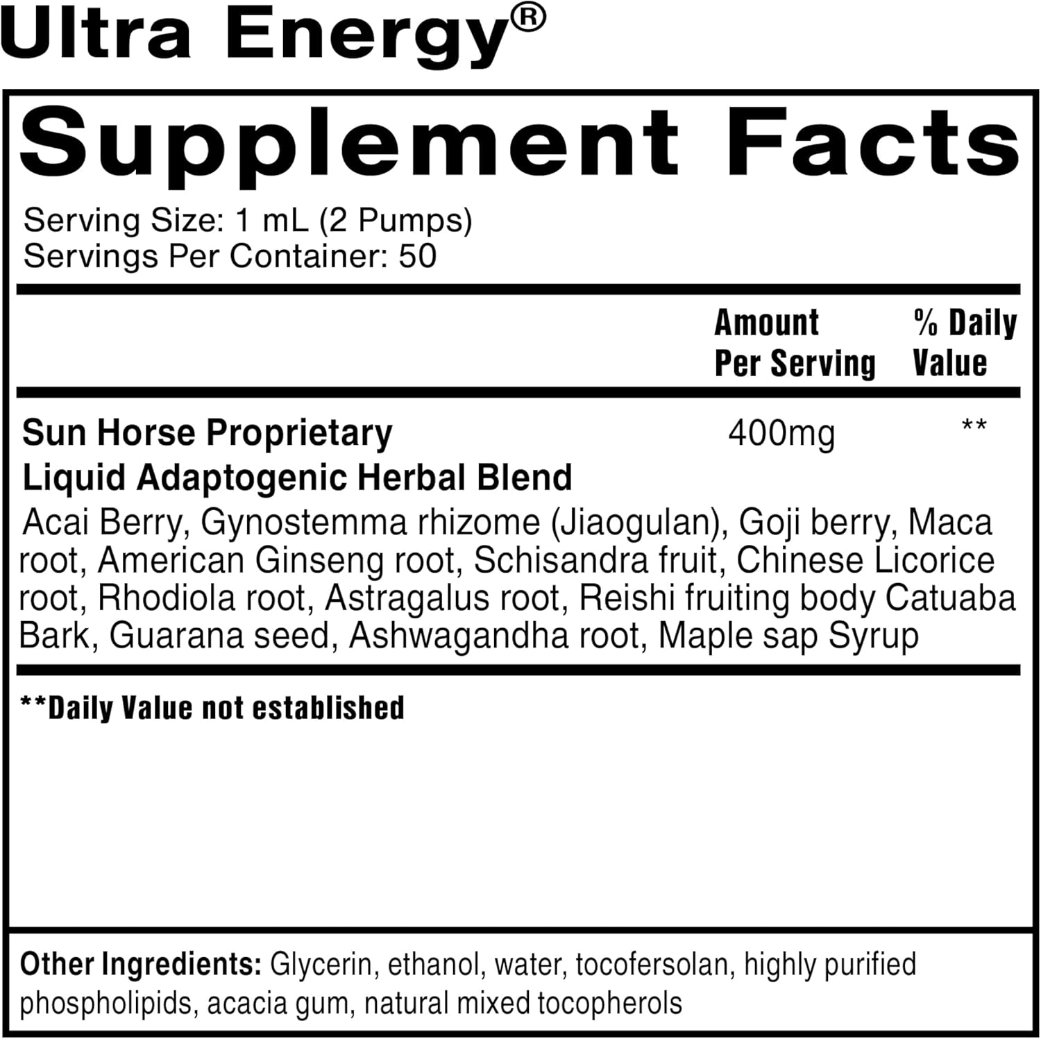 Liposomal Adaptogenic Supplement for Energy, Cognitive Support - Rhodiola, Reishi, Ashwagandha - 1.7 fl oz
