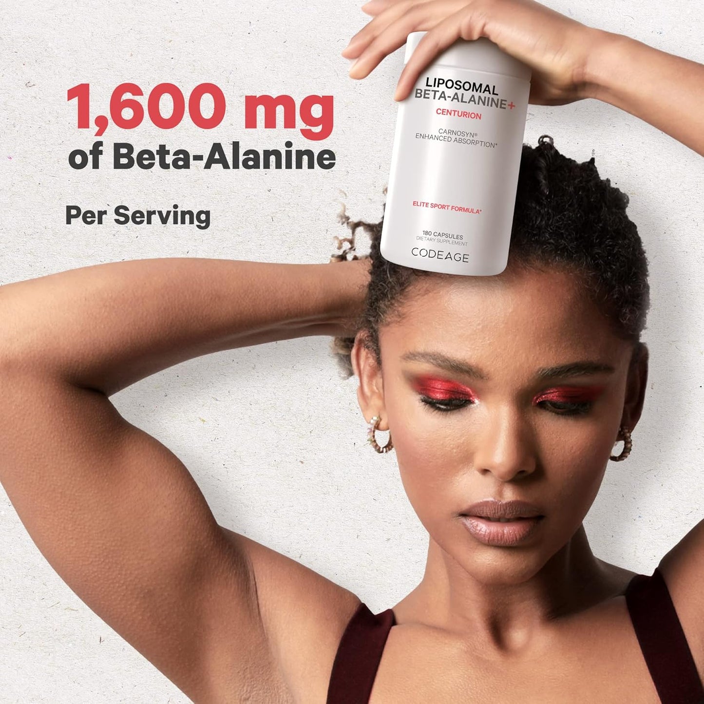 Liposomal Beta-Alanine Supplement 180 Capsules - CarnoSyn B-Alanine - Non-GMO - 2-Month Supply for Pre and Post Workout