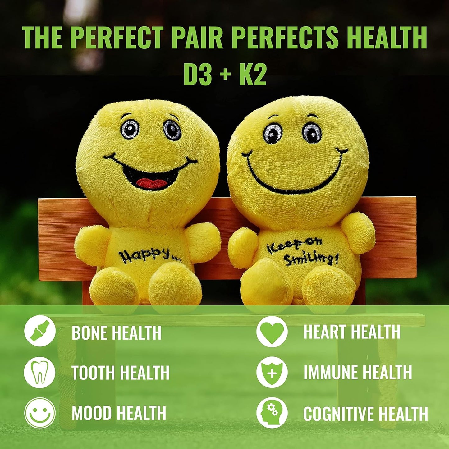 Liposomal D3 & K2 MK-7 Supplements for Bone and Immune Health, 5000 IU D3, 125 mcg K2, Organic Coconut Oil, 365 Softgels