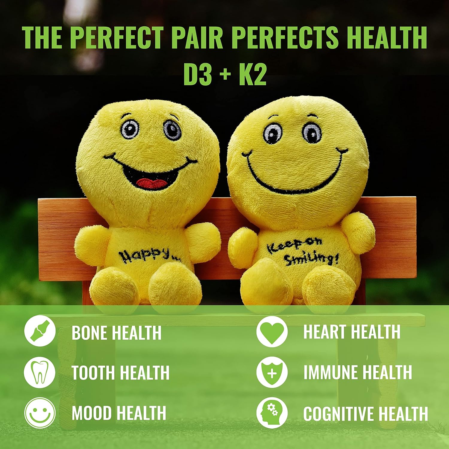 Liposomal D3 & K2 MK-7 Supplements for Bone and Immune Health, 5000 IU D3, 125 mcg K2, Organic Coconut Oil, 365 Softgels