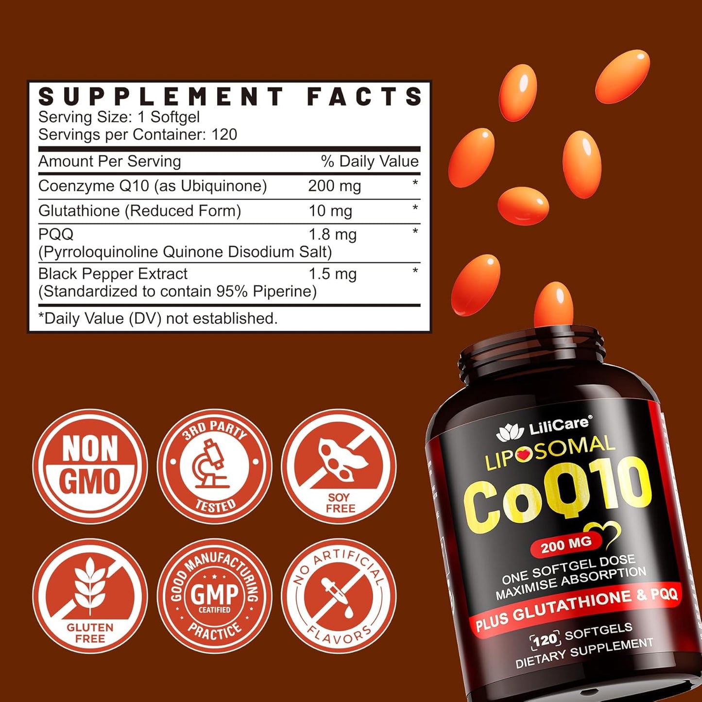 Liposomal Fisetin Softgels 1200mg + CoQ10-200mg Softgels Combo Pack