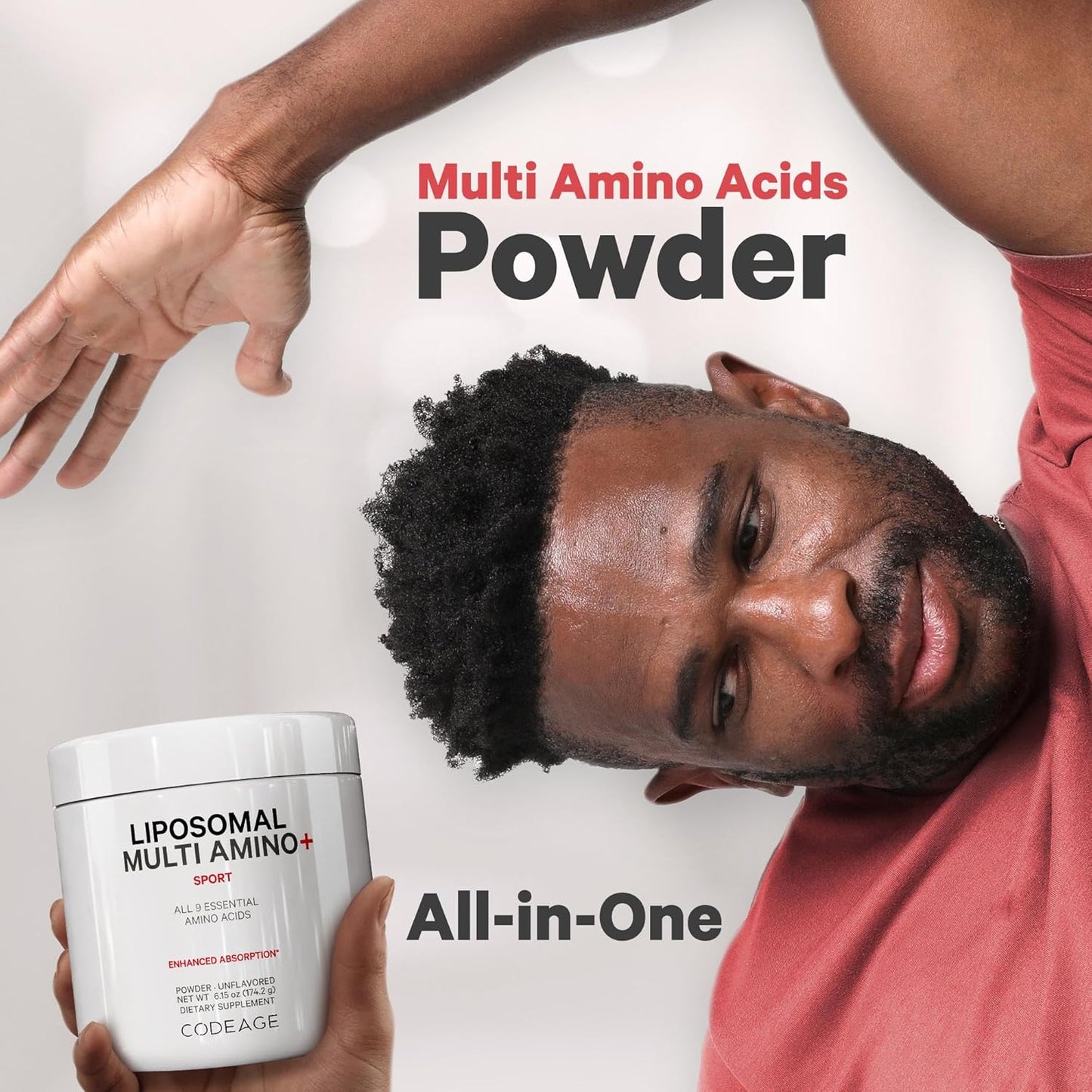 Liposomal Multi Amino Powder Supplement with BCAA & EAA - All 9 Essential Amino Acids, Pre & Post Workout, Unflavored - Non-GMO - 6.15 oz