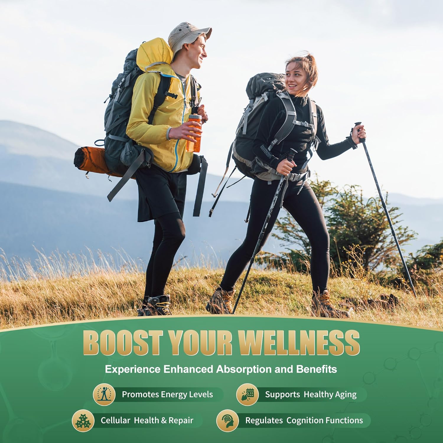 Liposomal NAD+ Supplement with Nicotinamide Riboside, Resveratrol, Quercetin - 900mg Capsules for Energy & NAD+ Boost in Men and Women