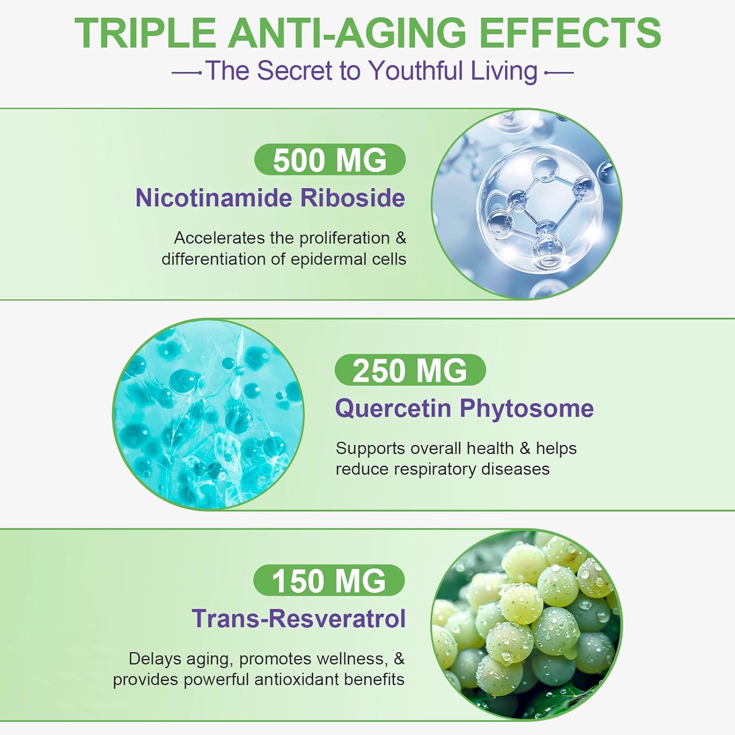 Liposomal NAD+ Supplement with Nicotinamide Riboside Resveratrol for Cellular Health & Healthy Aging - 80 Capsules