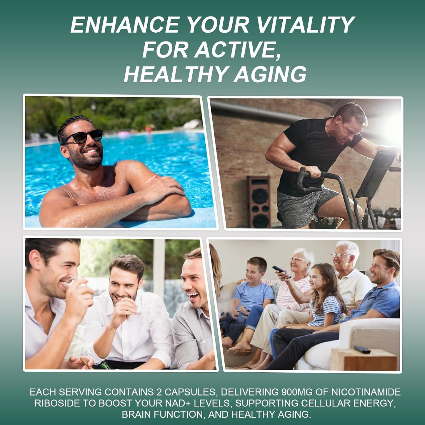 Liposomal NAD+ Supplement with Resveratrol and Quercetin for Cellular Health, Energy, and Focus