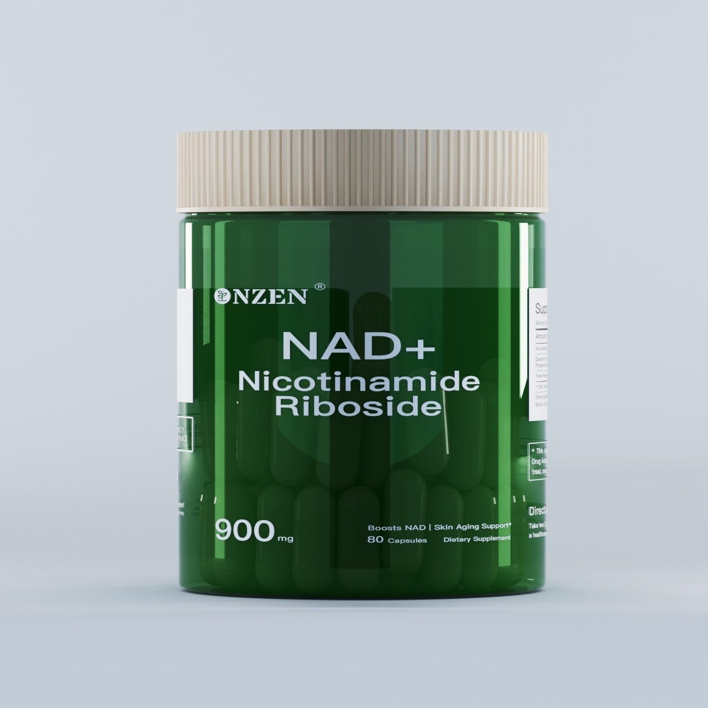 Liposomal NAD+ Supplement with Resveratrol & Quercetin - 900mg Nicotinamide Riboside - 80 Capsules - for Men and Women
