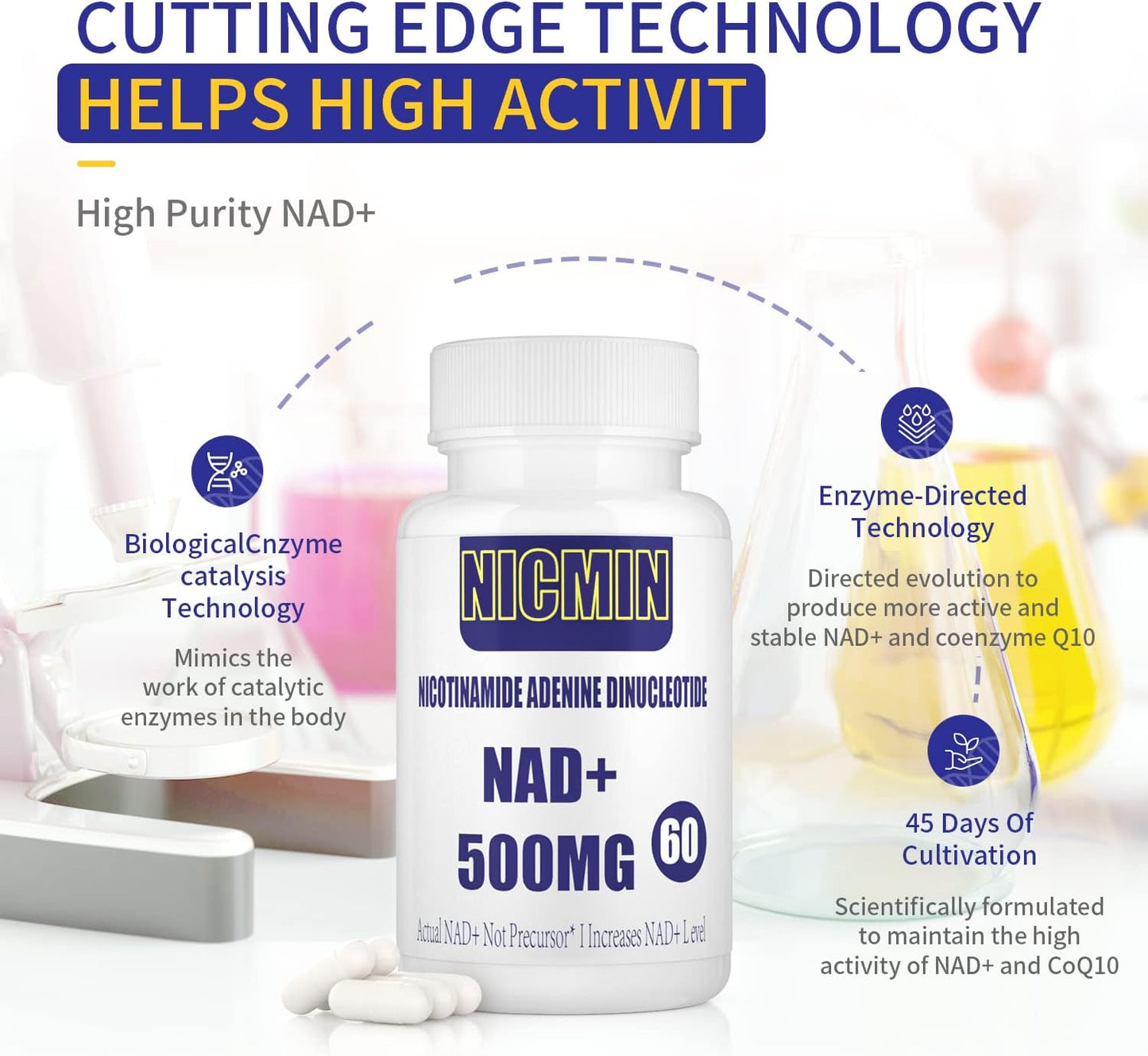 Liposomal NAD+ Supplement with TMG 300mg - 180 Capsules - Cell Energy, Healthy Aging, Muscle Repair - Not NMN or Nicotinamide Riboside