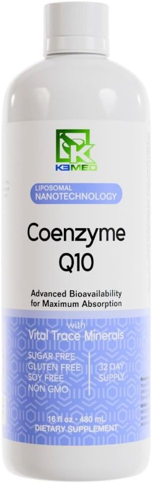 Liposomal Nanotechnology Coenzyme Q10 Supplement - 100% Natural Ingredients - 16 Fl. Oz. - 32 Servings