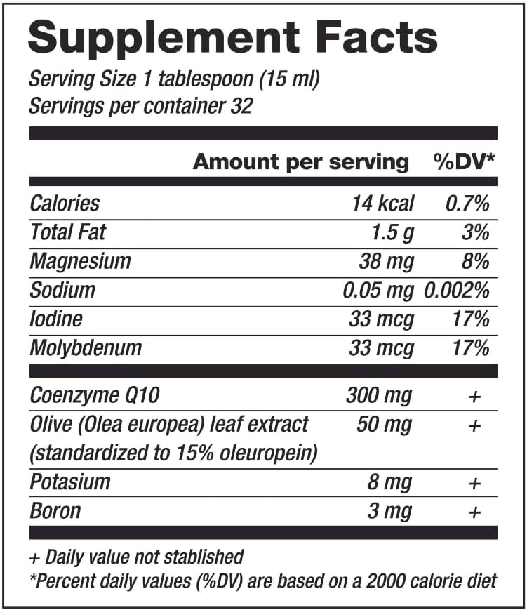Liposomal Nanotechnology Coenzyme Q10 Supplement - 100% Natural Ingredients - 16 Fl. Oz. - 32 Servings