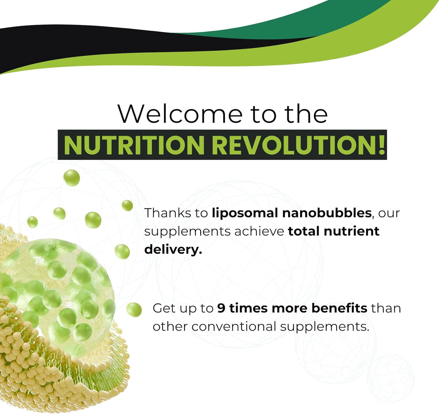 Liposomal Nanotechnology Pea Protein with Vitamin D3 for Optimal Nutrition - 100% Natural Ingredients - 16 Fl. Oz. - 32 Servings