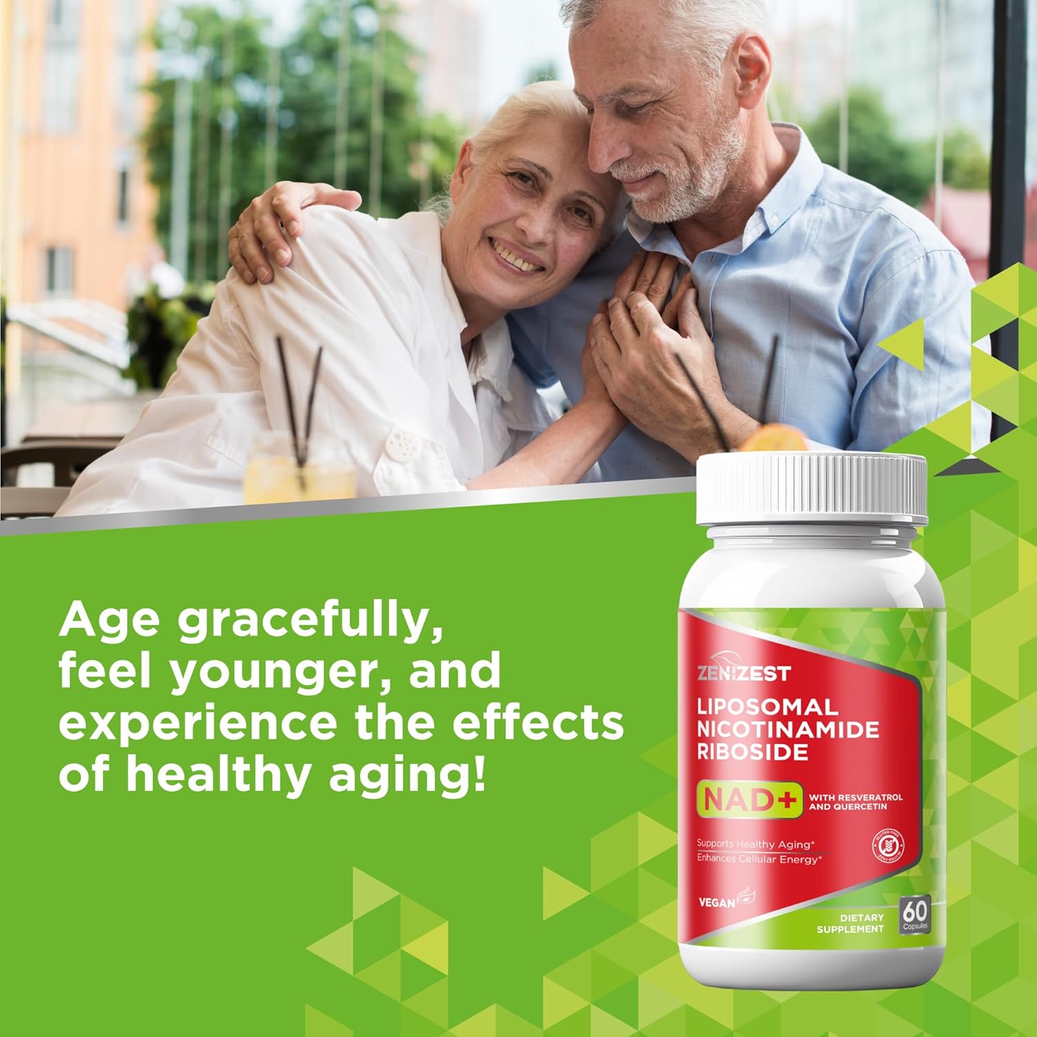 Liposomal Nicotinamide Riboside with Resveratrol & Quercetin Supplement for Anti-Aging & Energy Boost