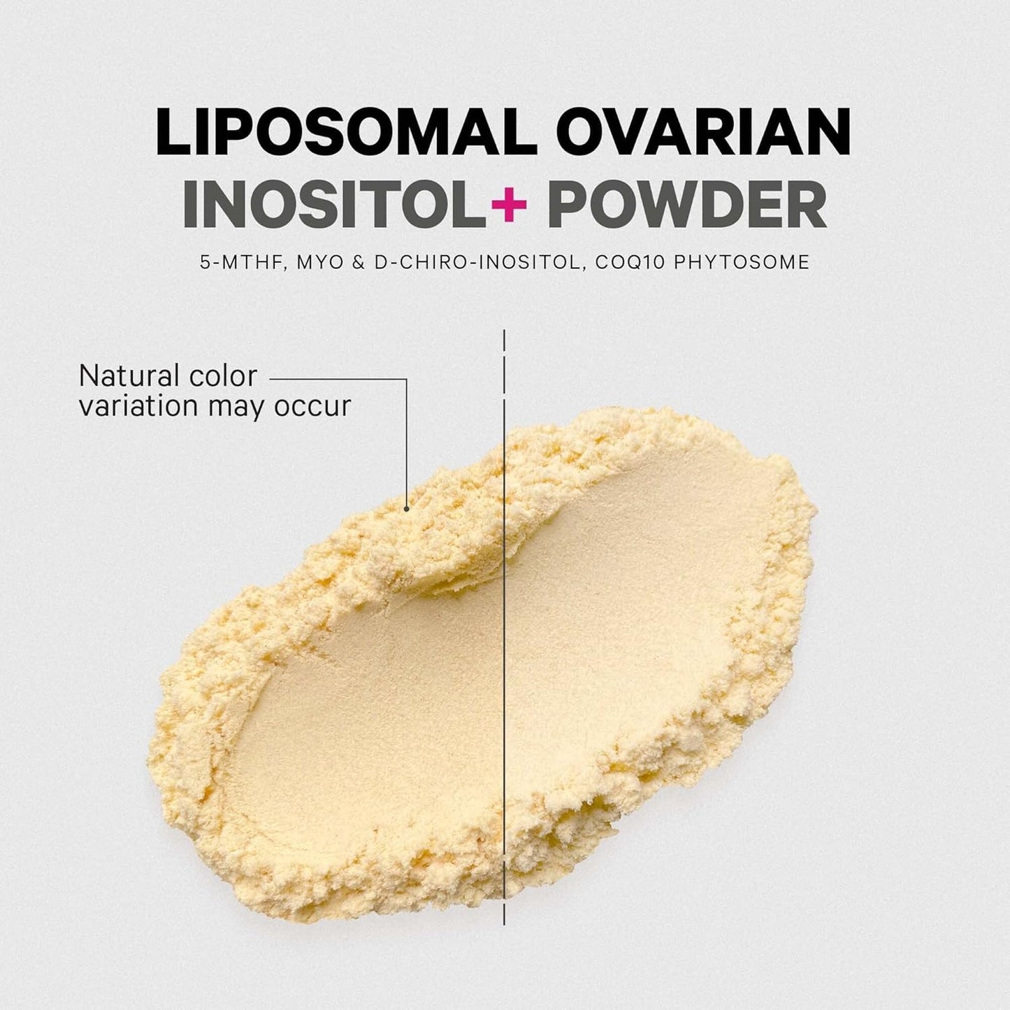 Liposomal Ovarian Inositol Powder with Myo-Inositol & D-Chiro-Inositol Blend, Folate, CoQ10, Pomegranate, Wild Blueberry - 2-Month Supply - Mixed Berry Flavor - Non-GMO, 60 Servings
