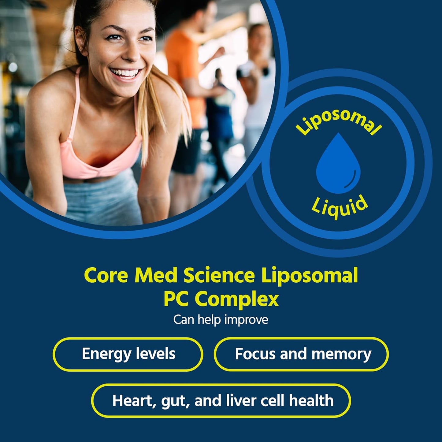Liposomal Phosphatidylcholine Supplement (8 Fl Oz) - Supports Liver, Gut, & Cognitive Health - Liquid Lecithin Phospholipid Complex