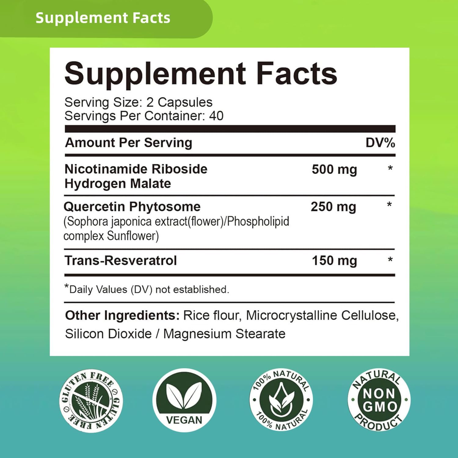 Liposomal Renyqatt NAD+ Supplement for Anti-Aging, Energy, Focus - 80 Capsules