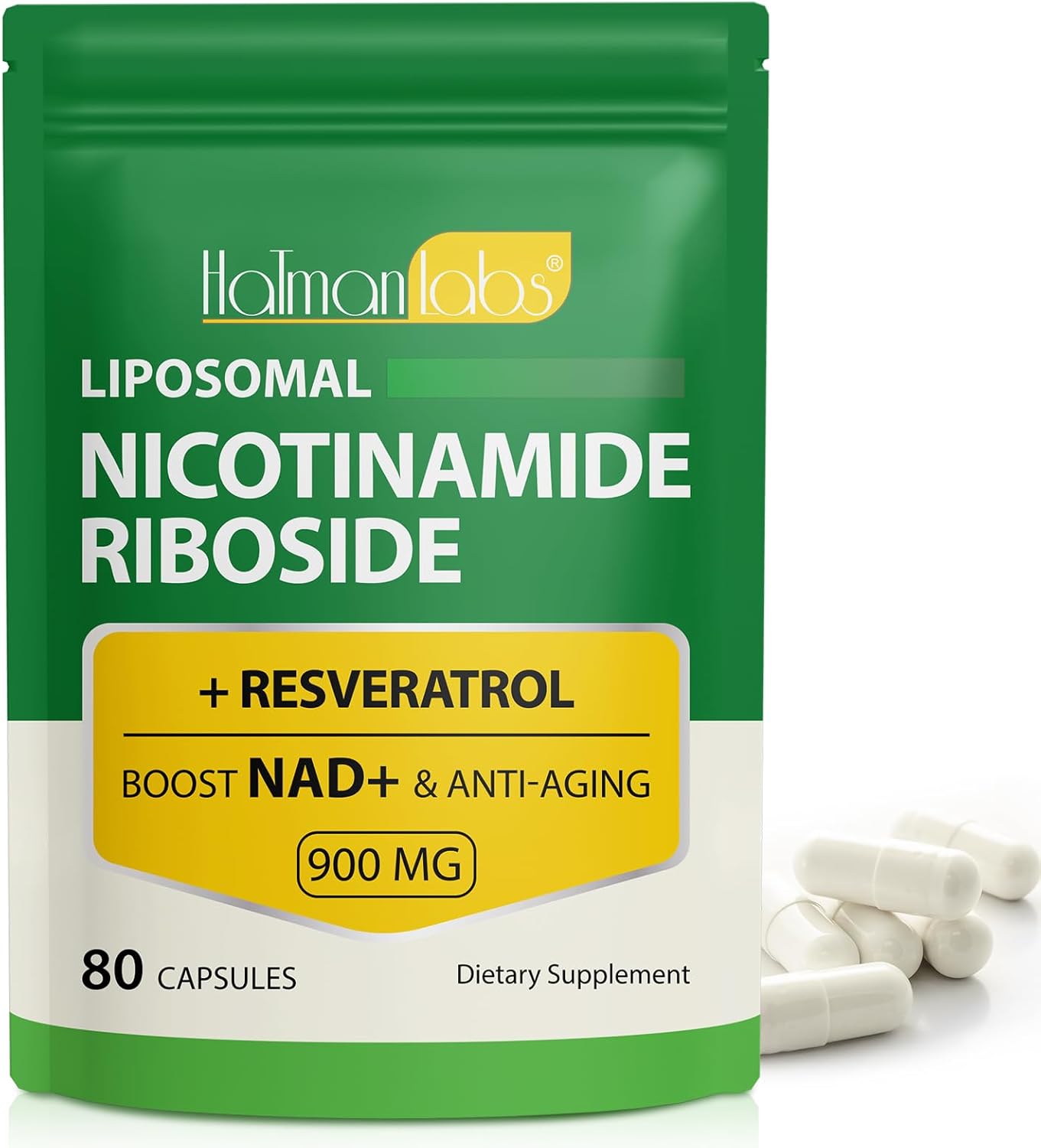 Liposomal Resveratrol and Nicotinamide Riboside Supplement for Women and Men - 80 Capsules