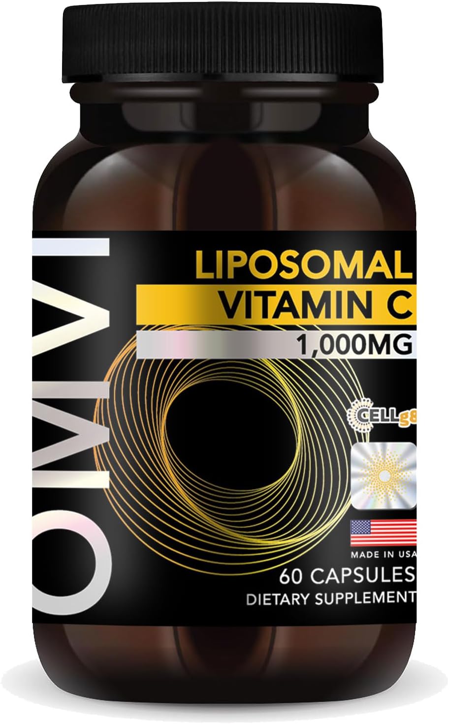 Liposomal Vitamin C 1,000mg Capsules - High Absorption Antioxidant Supplement for Immune System & Collagen Booster - Vegan, Gluten Free - Made in USA