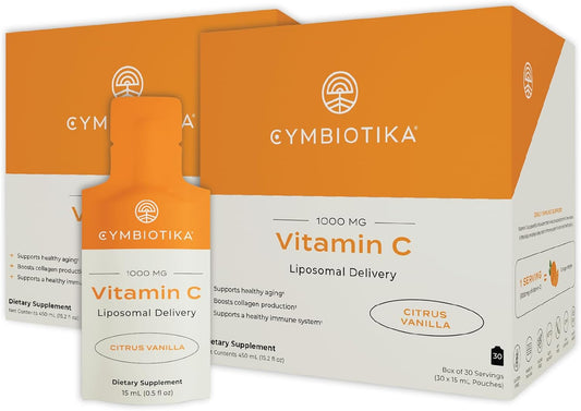 Liposomal Vitamin C Packets for Immune Support & Healthy Aging, Citrus Vanilla Flavor, 60 Servings - 2 Pack
