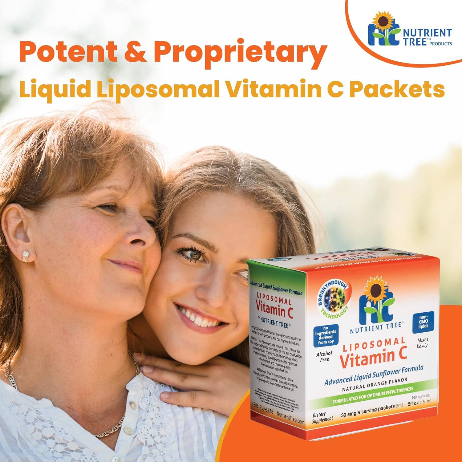 Liposomal Vitamin C Supplement - 30 Packets, 1,000mg Per Packet | Ultra-Potent & Non-GMO | Enhanced Bioavailability with Liposome Encapsulation