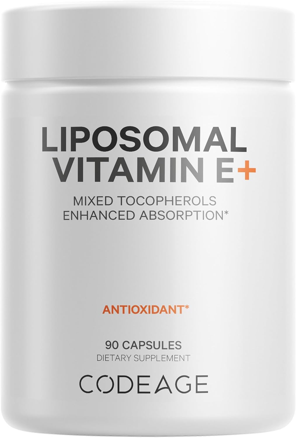 Liposomal Vitamin E Supplement with All Tocopherols - 3-Month Supply - Non-GMO - 90 Capsules