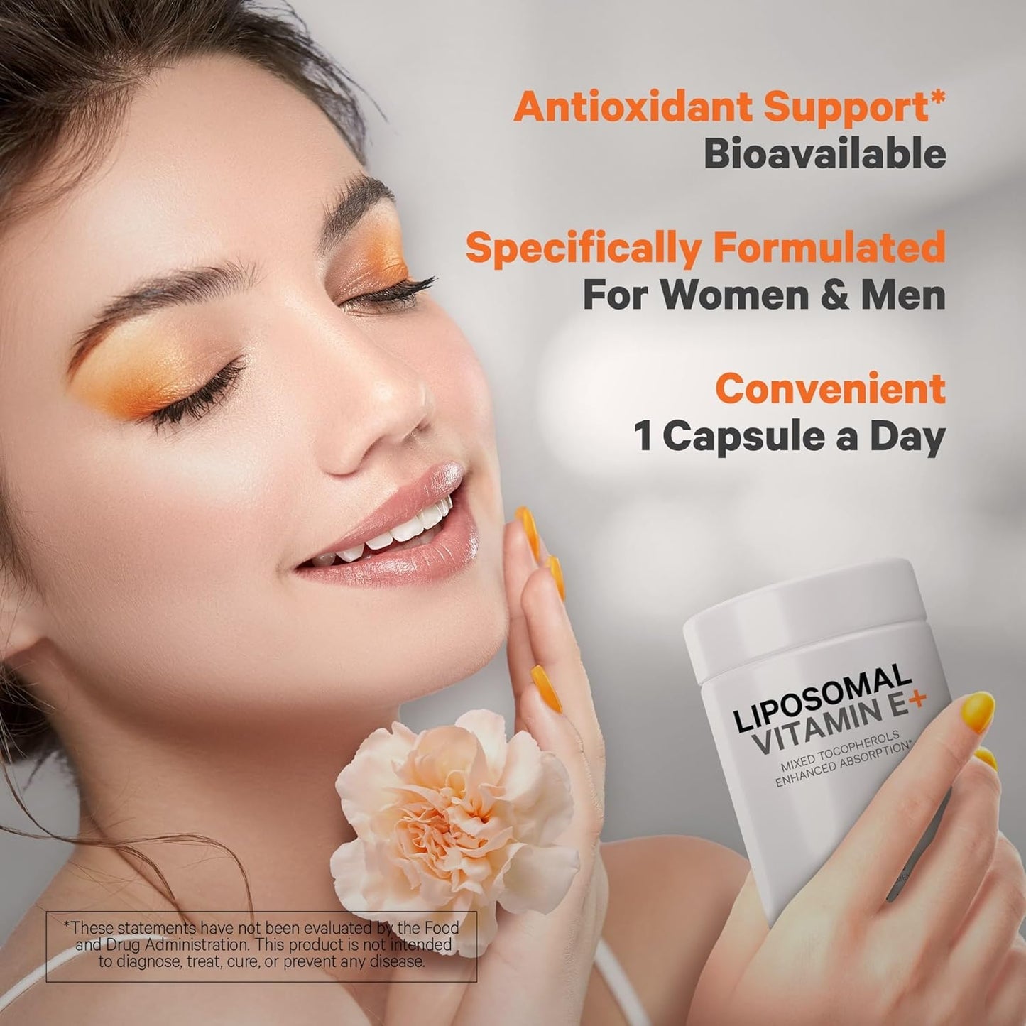 Liposomal Vitamin E Supplement with All Tocopherols - 3-Month Supply - Non-GMO - 90 Capsules