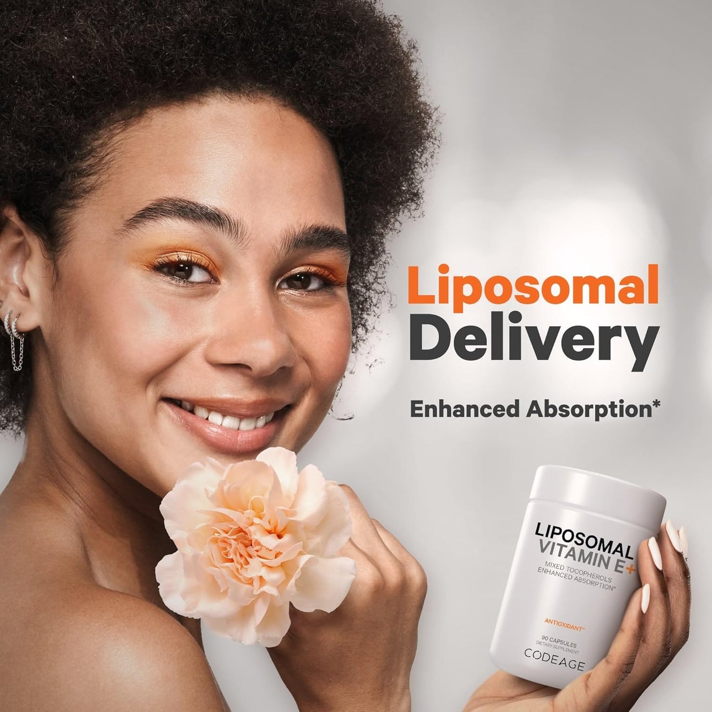 Liposomal Vitamin E Supplement with All Tocopherols - 3-Month Supply - Non-GMO - 90 Capsules