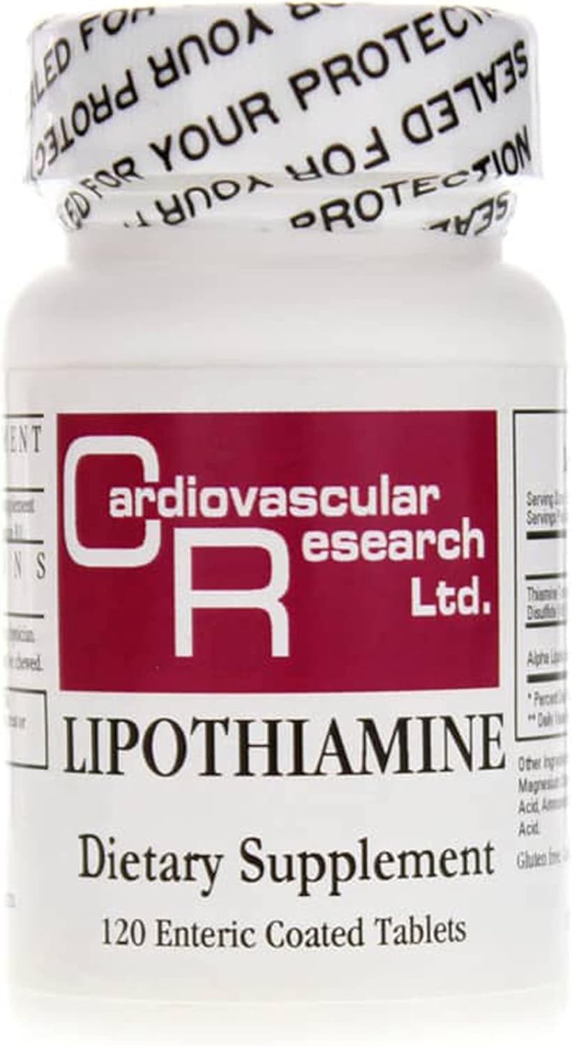 Lipothiamine B Supplement with Alpha Lipoic Acid - 120 Tablets for Cardiovascular Health
